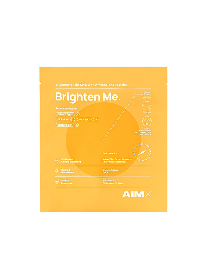 Brighten Me Sheet Mask, natuurlijke huideverzorging, face mask, gezichtsmasker, AIMX, natural skincare