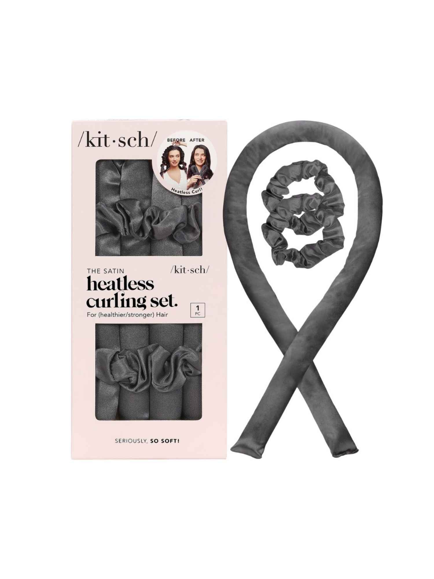 Satin Heatless Curls Set Hair Styling Kitsch Nourished