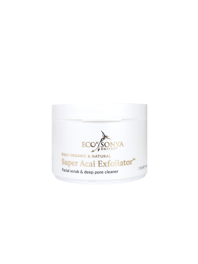 Super Acai Exfoliator, Super acai, exfoliator, exfoliant, scrub, face scrub, face exfoliant, pore cleanser, facial scrub, Eco Tan, Eco by Sonya, skincare, natural skincare, natuurlijke huidverzorging, Nourished