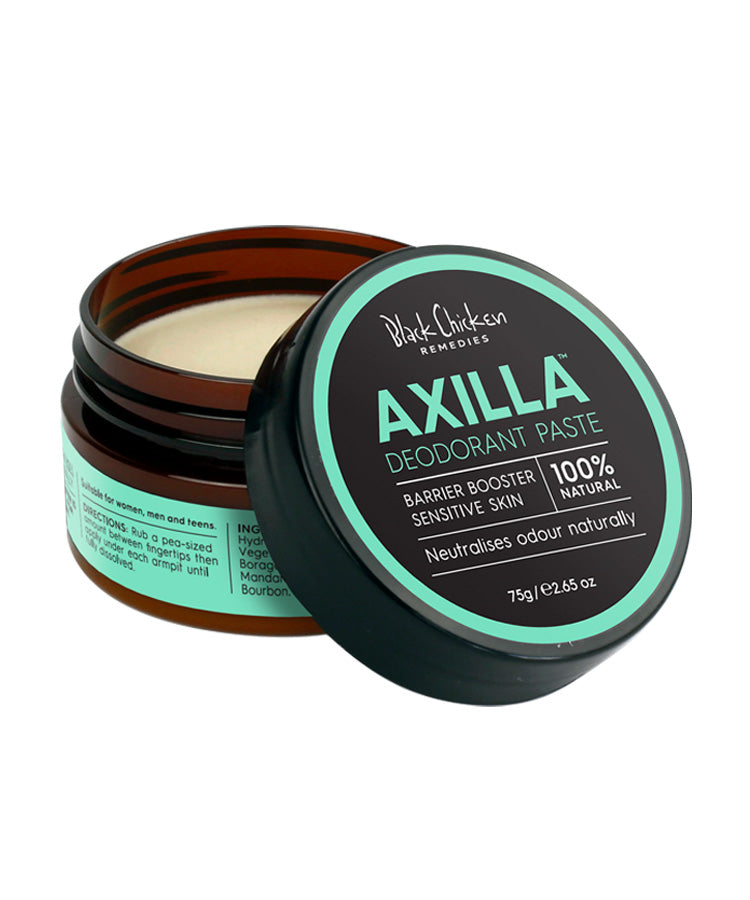 Axilla Natural Deodorant Paste Barrier Booster| Black Chicken Deodorant | Natuurlijke deodorant | Zonder Aluminium | Black Chicken Deodorant Paste | Black Chicken | Natuurlijke deodorant | Vegan deodorant | Vegan Deodorant creme | Black Chicken Sensitive | Cruelty-free deodorant | Natural & Clean Deodorant | Black Chicken Skincare | Spice Deodorant | Nourished