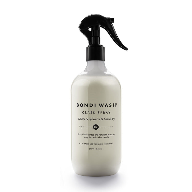 Bondi Wash, Bondi Wash Australia, Gemaakt met Australische Botanicals, Nourished Nederland & Bondi Wash, glass spray, glas reiniger, natuurlijke schoonmaakmiddelen, Sydney Peppermint & Rosemary