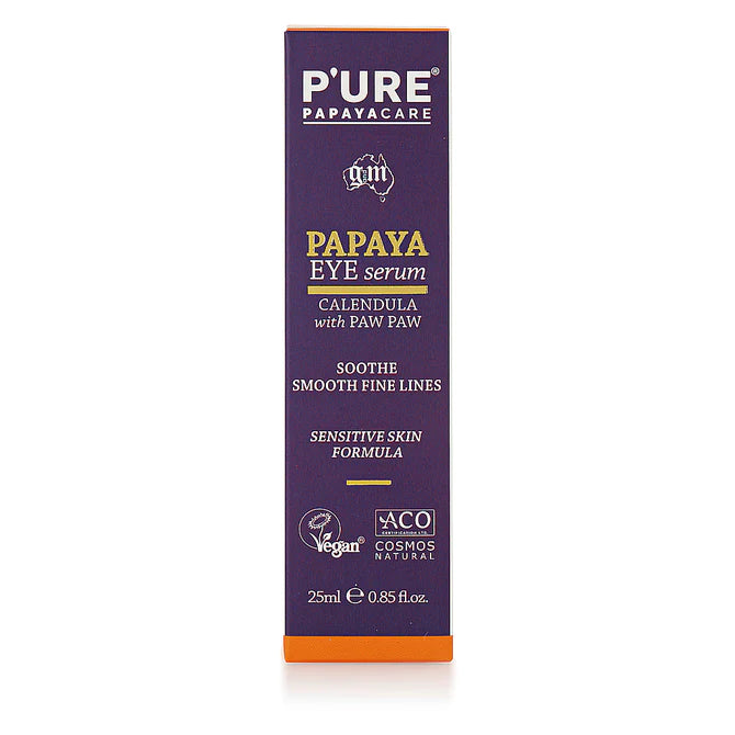 Pure Papaya Care. Eye Serum. Calendula. Papaya. Sensitive Skin. Gevoelige Huid. Natuurlijke huidverzorging. Natural skin care.