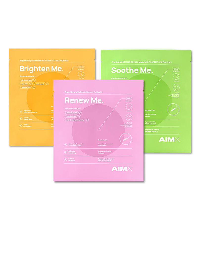 Brighten, Renew and Soothe Me - Sheet Mask - 3 Pack