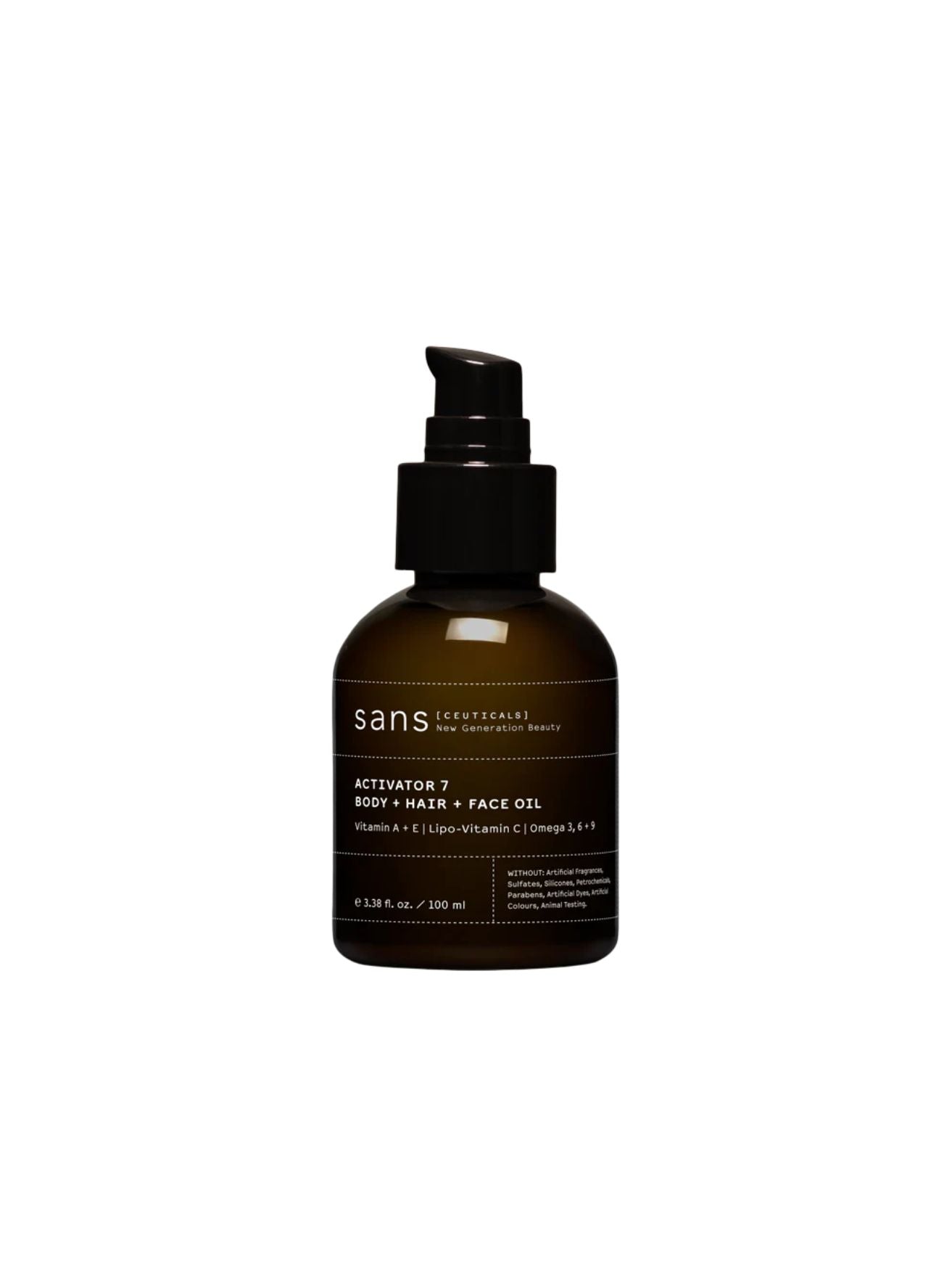 Activator 7 Body + Hair + Face Oil 100ml, Sans ceuticals, natural skincare, Nourished