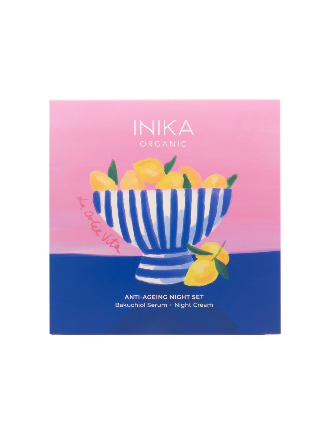 Anti-Aging Night Duo, bakuchiol serum, night cream, Inika Organic, Nourished
