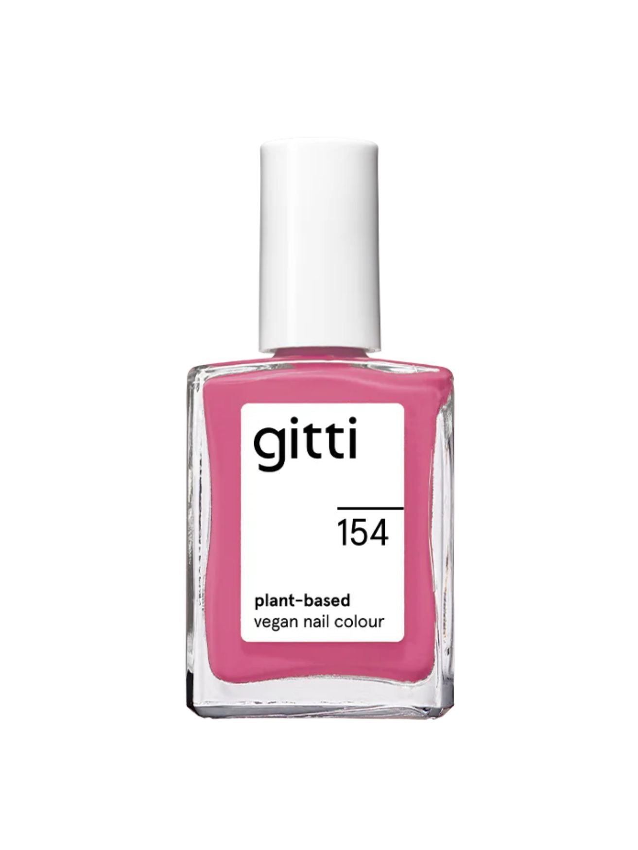 Aurora Pink, no. 154, Gitti, natural nail polish, natuurlijke nagellak, fel roze nagellak, bright pink nail polish, plant-based nail polish, vegan nail colour, vegan, nail care, nagelverzorging, 23-free, PETA certified, Nourished