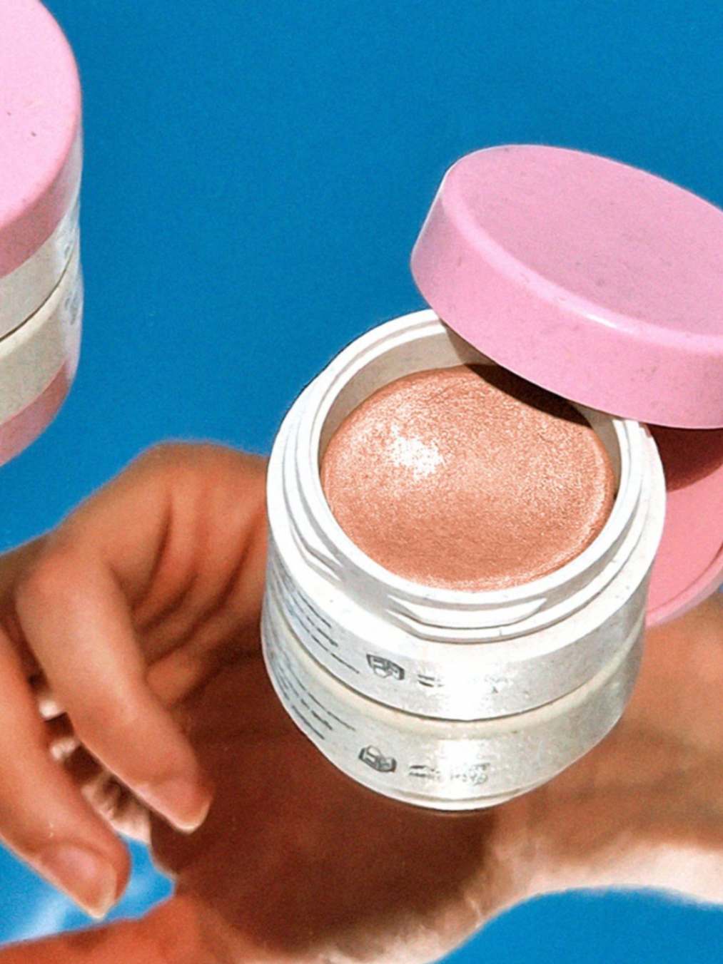 Blush Highlighter Pink Nude, shimmer blush, natural makeup, Eclo makeup, Nourished