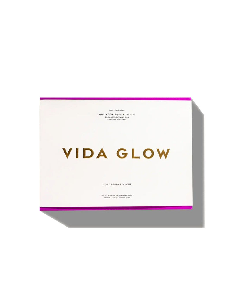 Vida Glow, collagen liquid advance, collageen shot, hyaluronic acid, peptides, collageen, peptiden, collageen supplement, anti-aging, reduce wrinkles, glowing skin, vegan, Nourished