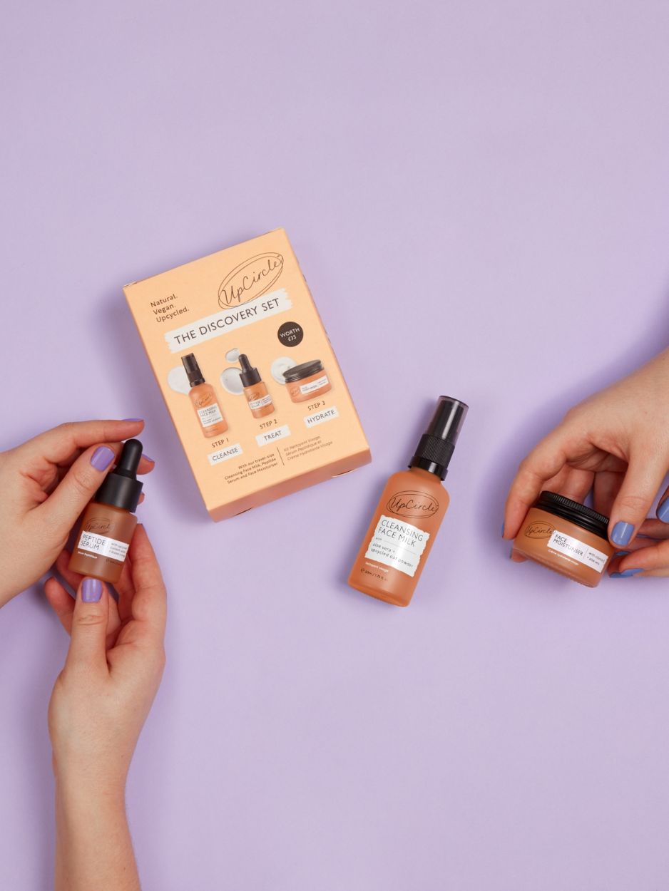 Discovery Set, natural skincare, UpCircle, Nourished