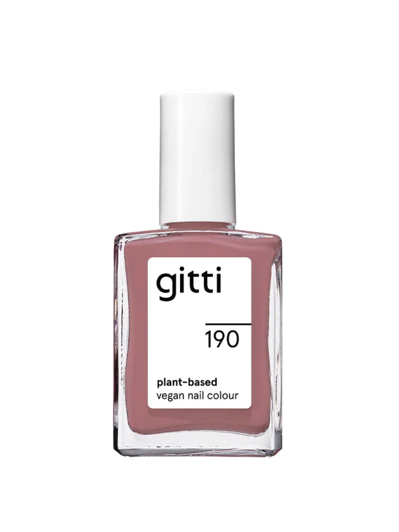 Dusty Pink, no. 190, Gitti, natural nail polish, natuurlijke nagellak, oud roze nagellak, pink nail polish, plant-based nail polish, vegan nail colour, vegan, nail care, nagelverzorging, 23-free, PETA certified, Nourished