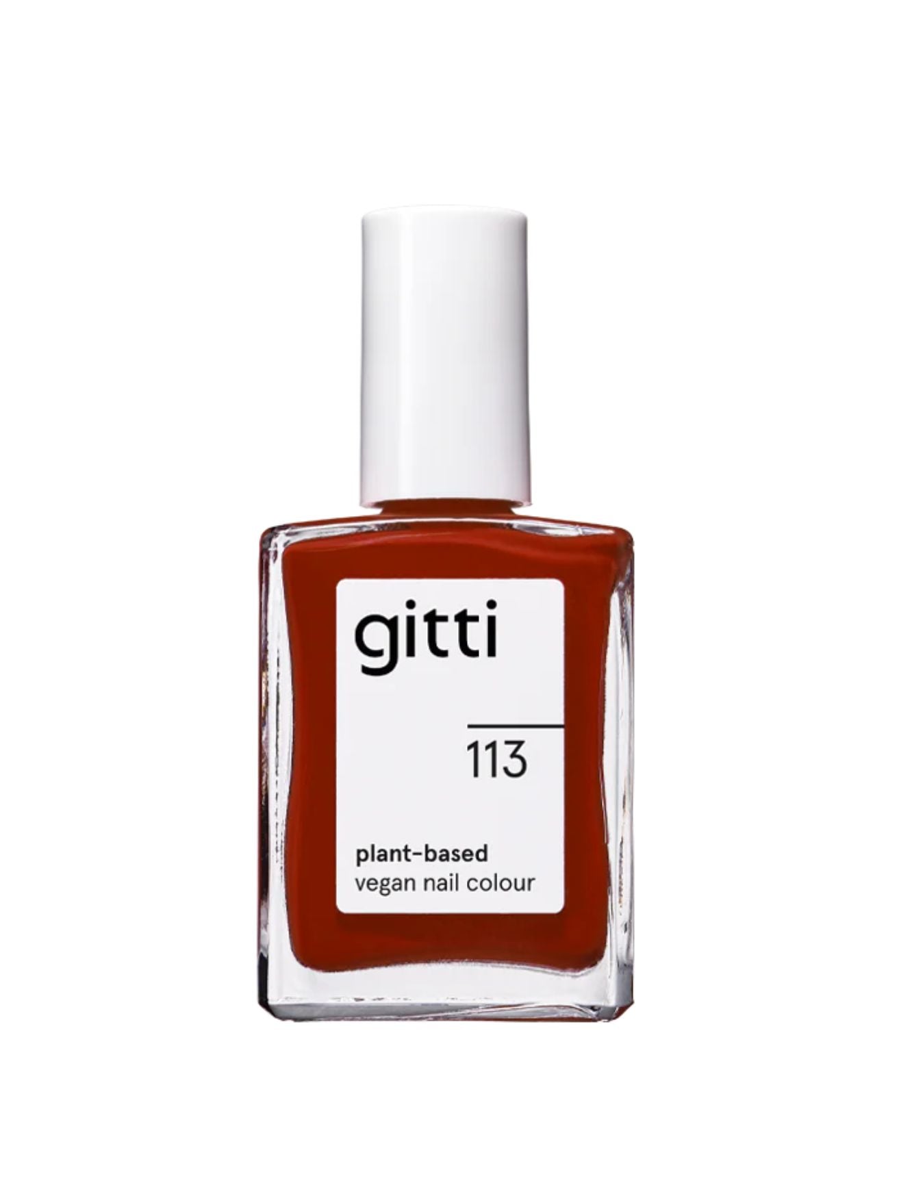 Earth Red, no. 113, Gitti, natural nail polish, natuurlijke nagellak, donker rode nagellak, dark red nail polish, plant-based nail polish, vegan nail colour, vegan, nail care, nagelverzorging, 23-free, PETA certified, Nourished