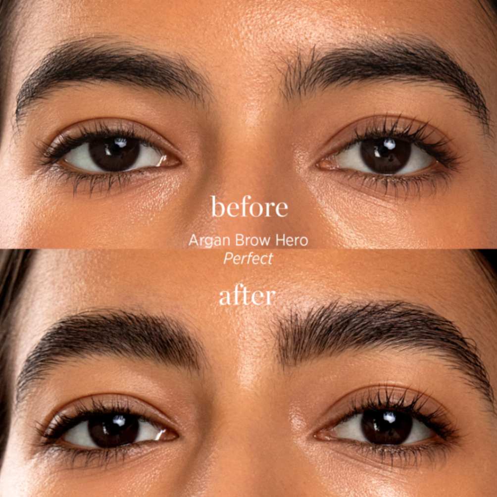 Ere Perez argan brow hero, brows on fleek, natural eyebrows, brow serum, natuurlijke wenkbrauwgel, natuurlijk wenkbrauwpotlood, natuurlijke make-up, nourished. 
