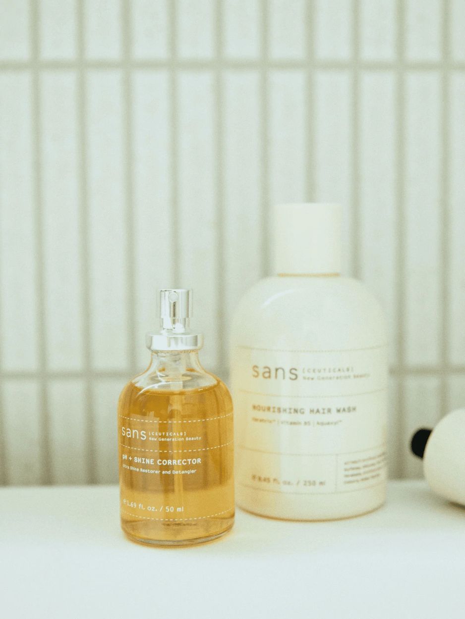 Sans[ceuticals] en Nourished Nederland, Official Sans[ceuticals] distributor, PH + Shine corrector, natural haircara, natuurlijke haarverzorging, natuurlijke haarstyling, haarserum, natuurlijke shampoo, biologische shampoo, gezond en natuurlijk haar met Sans[ceuticals]