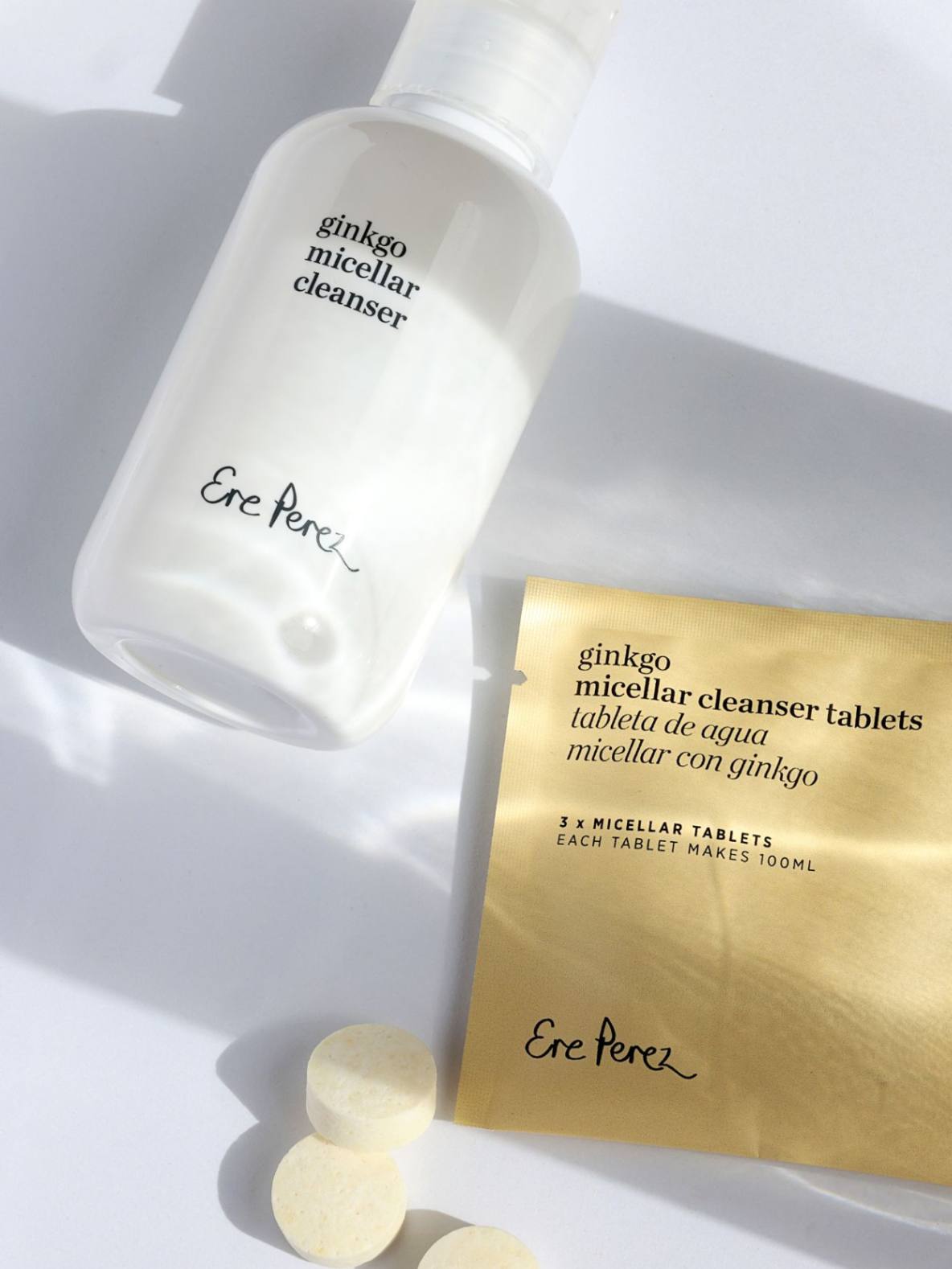 Ginkgo Micellar Cleanser,  water-activated micellar cleanser, Ere Perez, Nourished