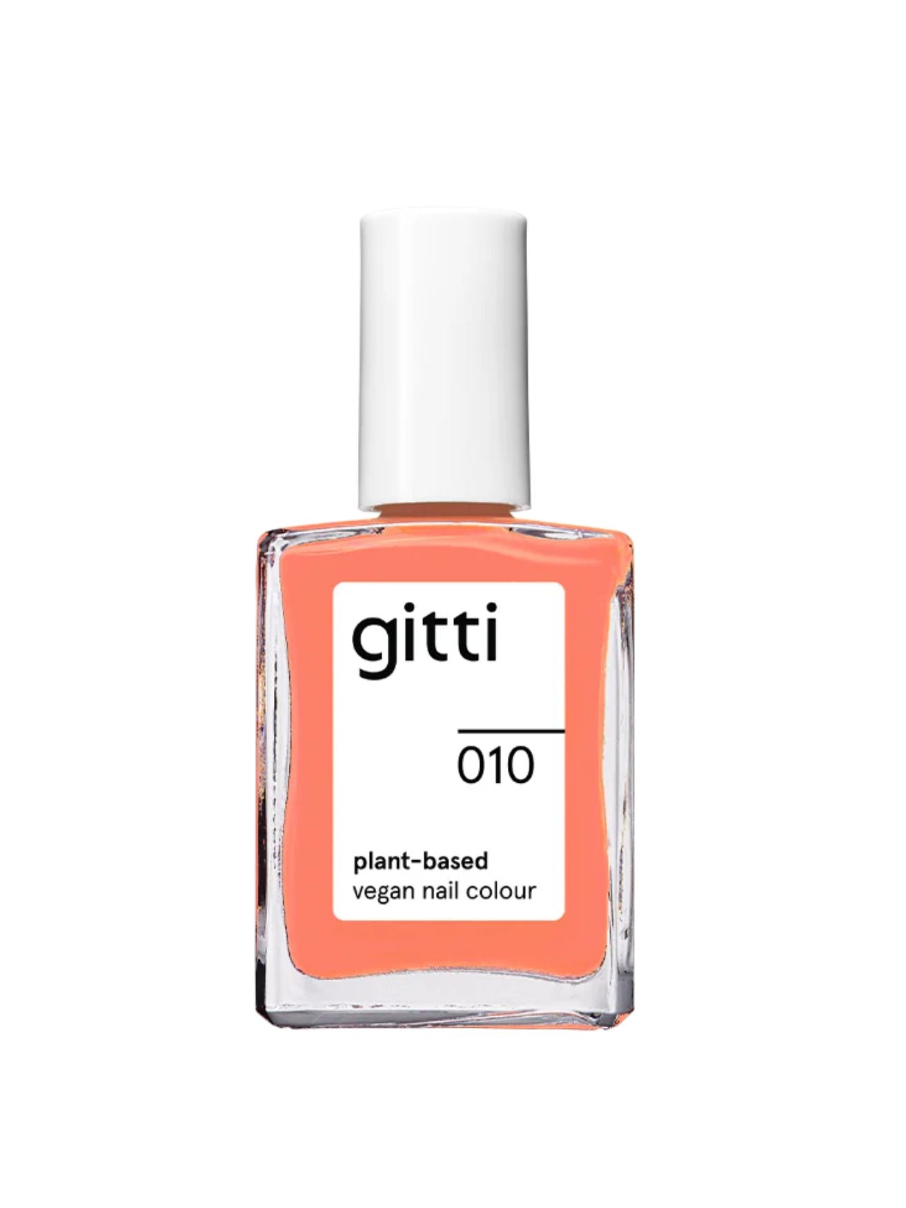 Natural nail polish, coral nail polish, Gitti no. 010, Nourished