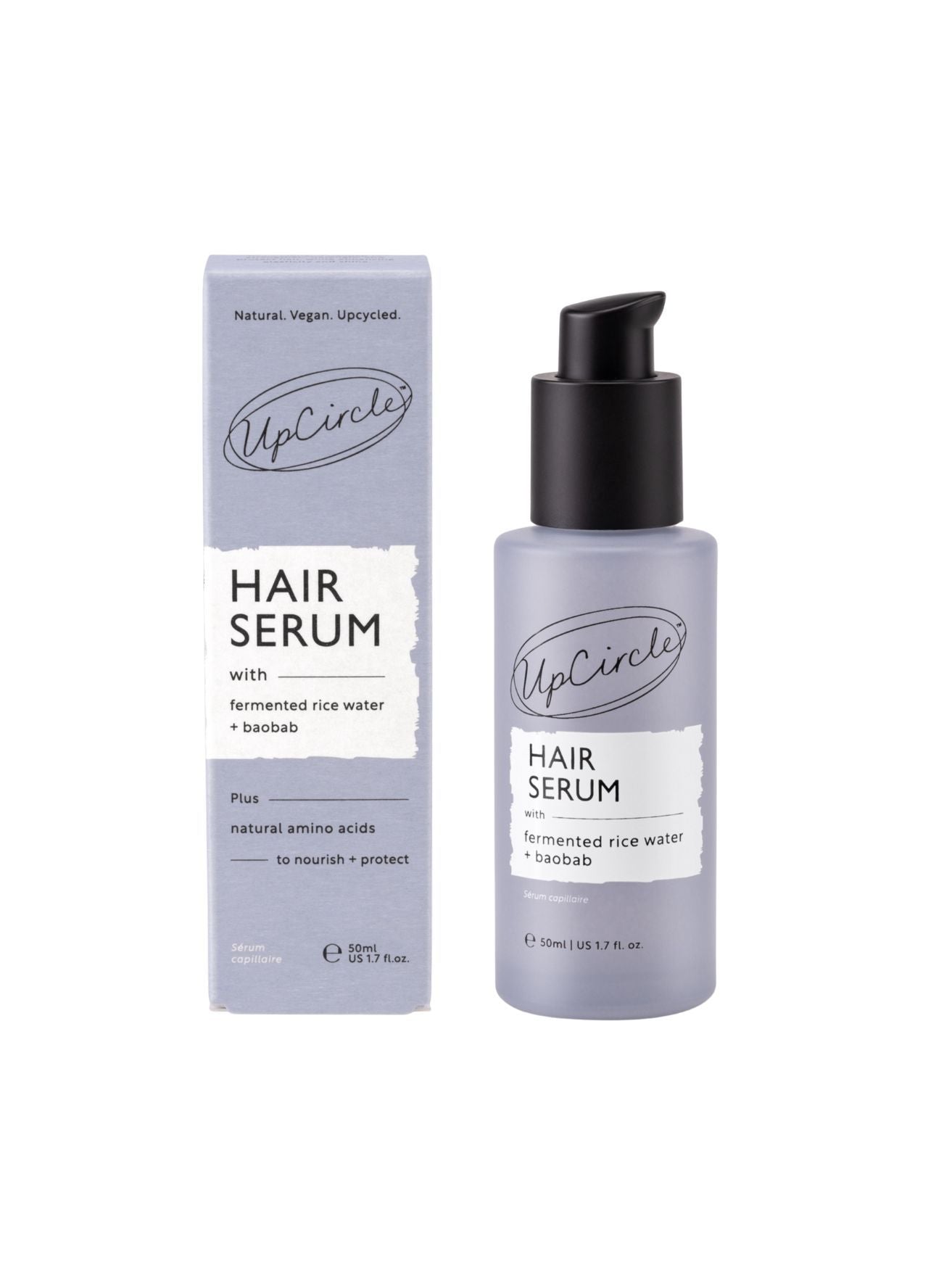 Hair Serum with Fermented Rice Water & Baobab, natuurlijk haar serum, UpCircle, Nourished