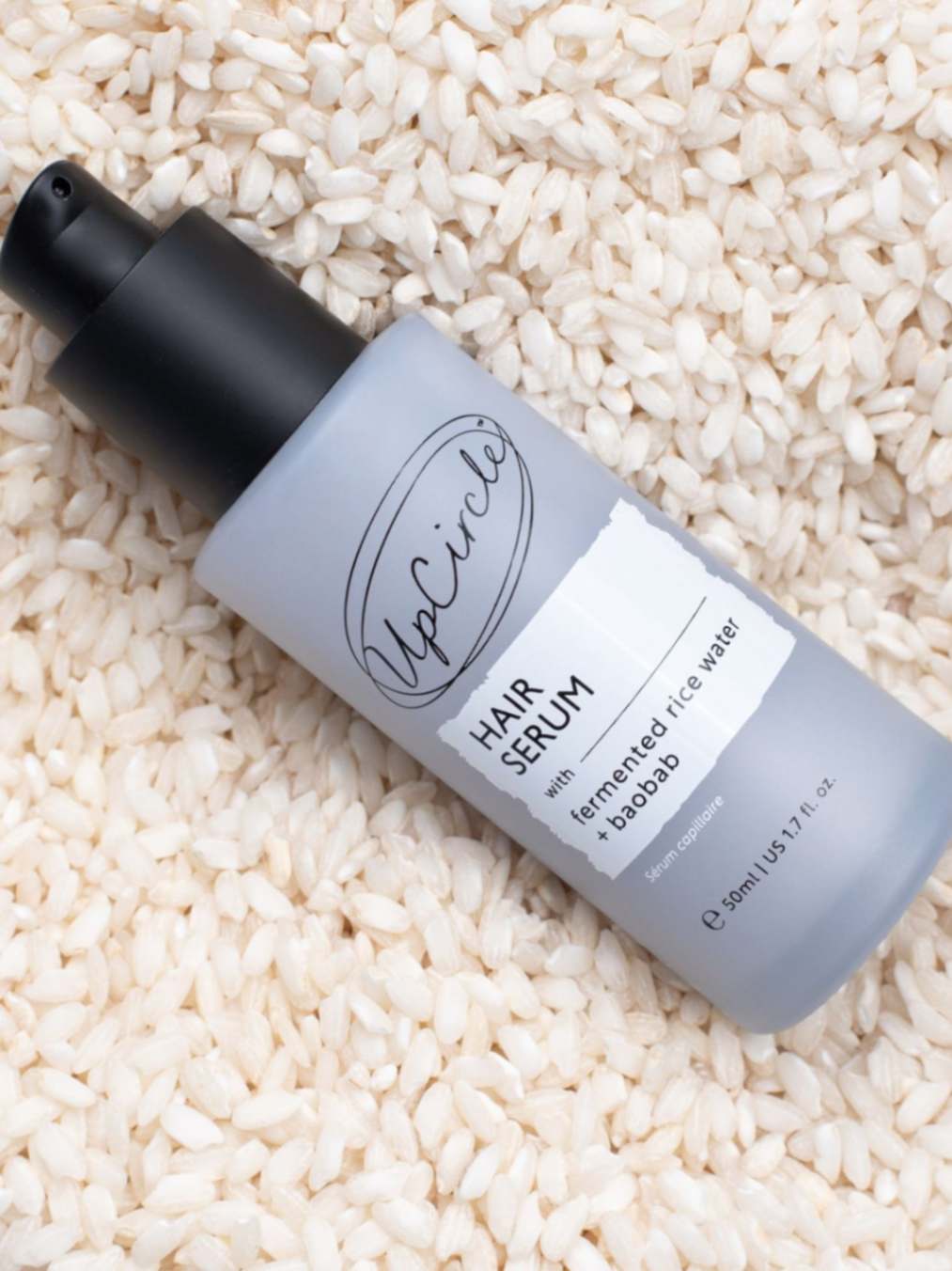 Hair Serum with Fermented Rice Water & Baobab, natuurlijk haar serum, UpCircle, Nourished