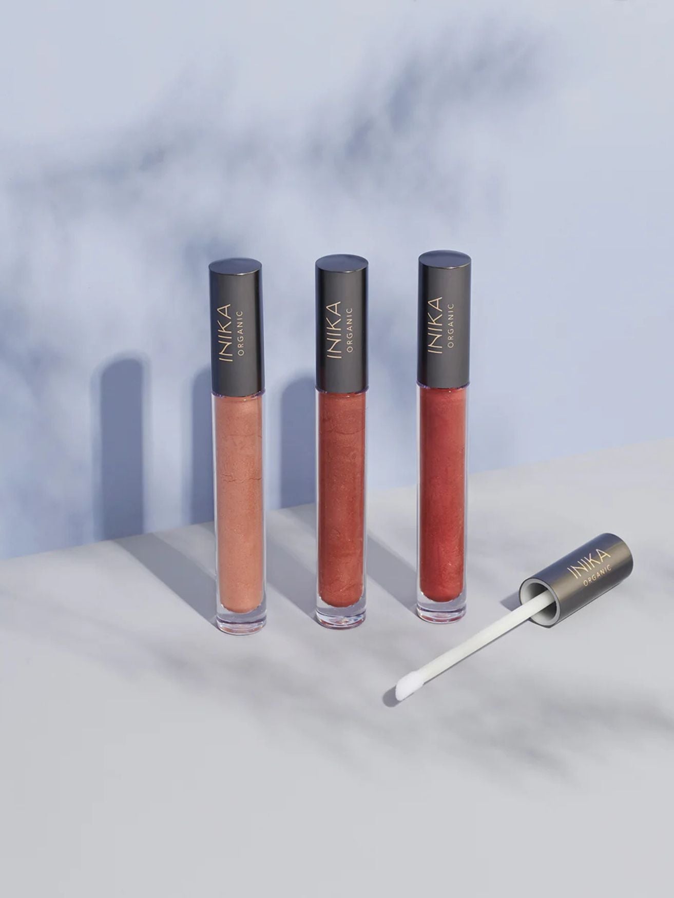 Lip glaze rosewood, lip gloss, Inika, Nourished