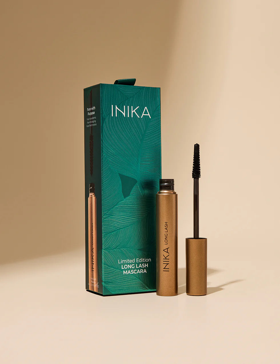 long lash mascara, Inika, vegan beauty, eye make-up, natural makeup, natuurlijke make-up, mascara, natural black mascara, gift, gift idea, gift set, vegan, vegan beauty, Nourished