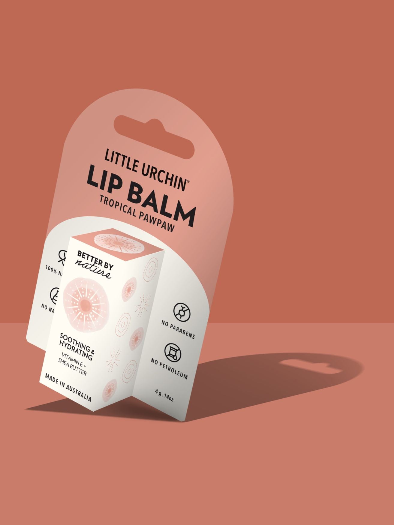Lip Balm Tropical PawPaw, Natuurlijke lippenbalsem, Little Urchin, Nourished