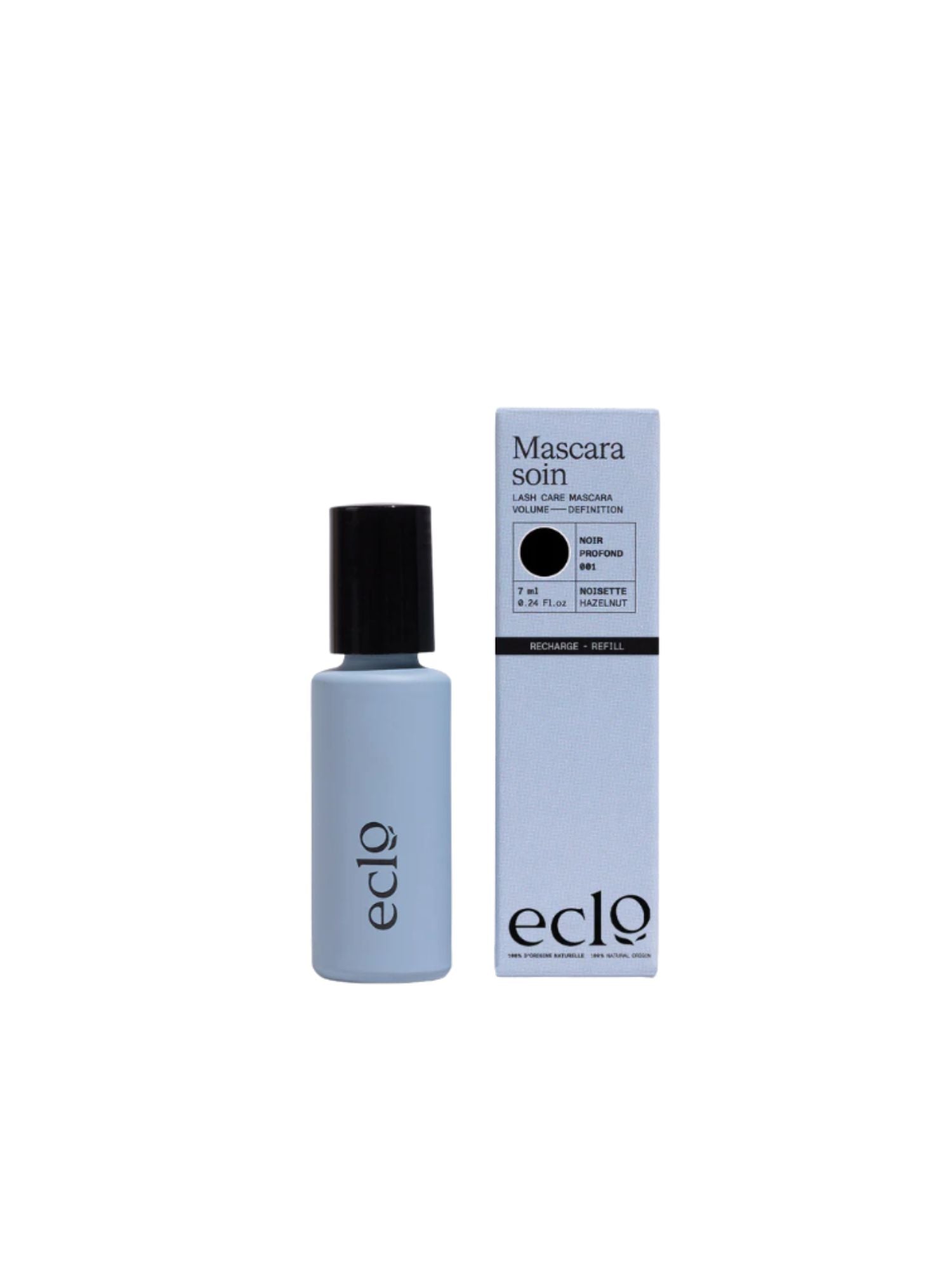 Mascara Noir Profond, natural black mascara, Refill mascara, Eclo makeup, Nourished
