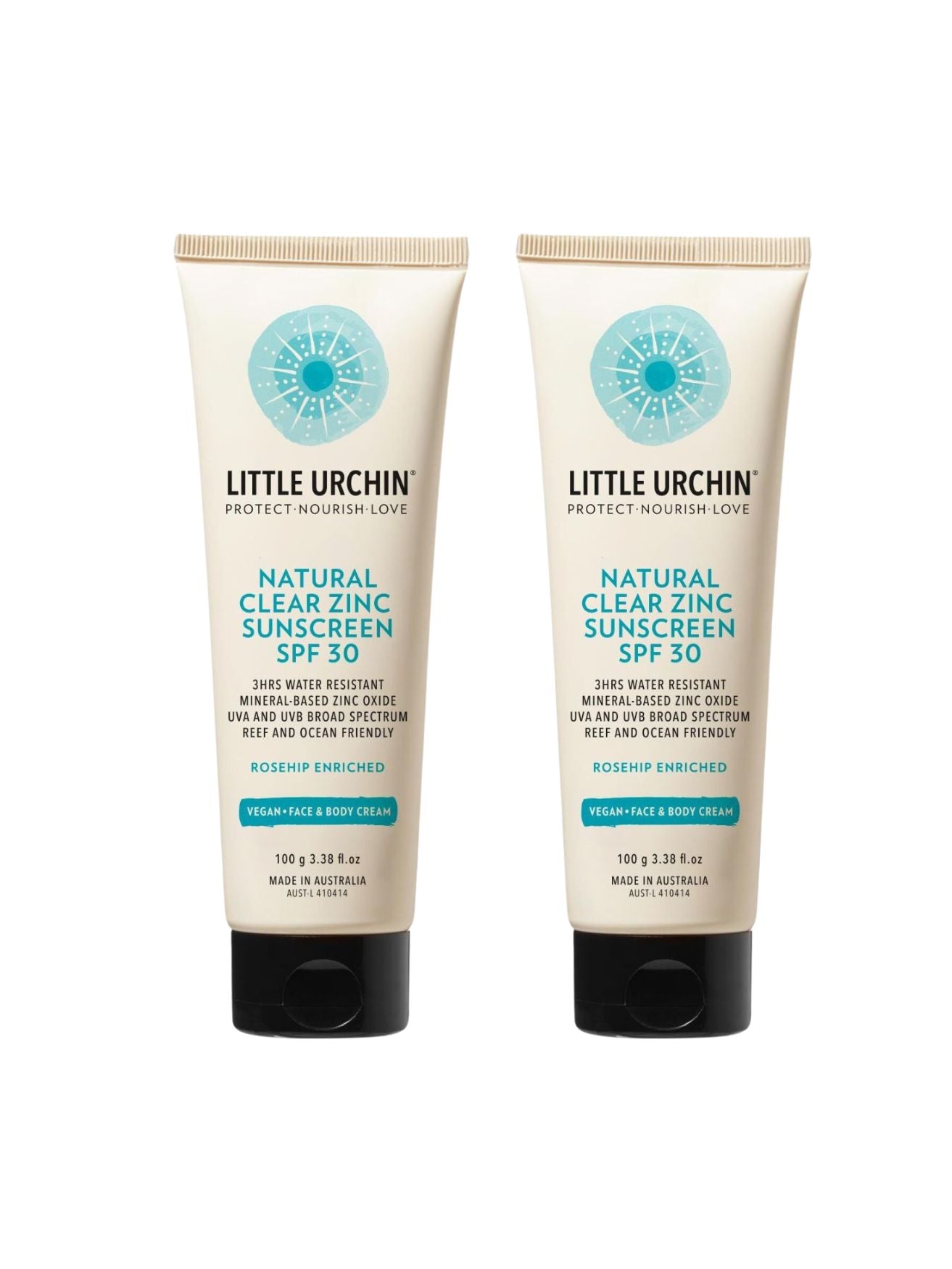 Natural Clear Zinc Sunscreen SPF30, natuurlijke zonnebrand SPF30, Little Urchin, Nourished