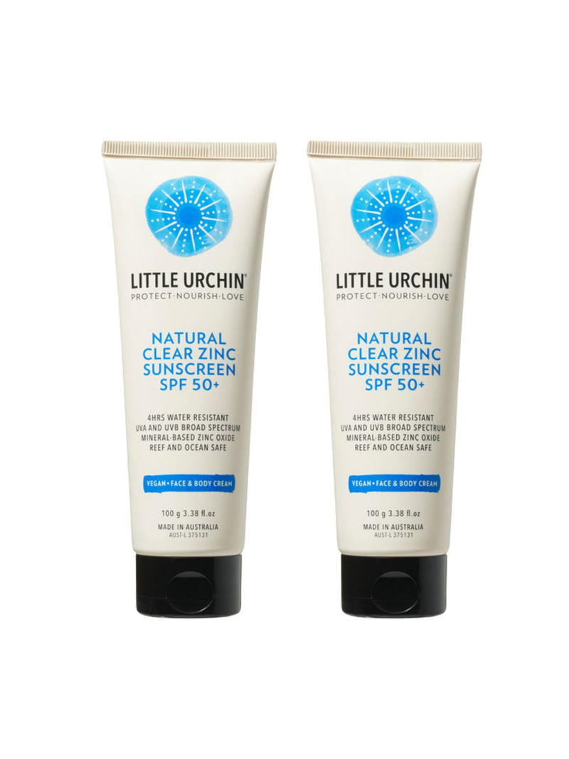 Natural Clear Zinc Sunscreen SPF50, natuurlijke zonnebrand SPF50, Little Urchin, Nourished