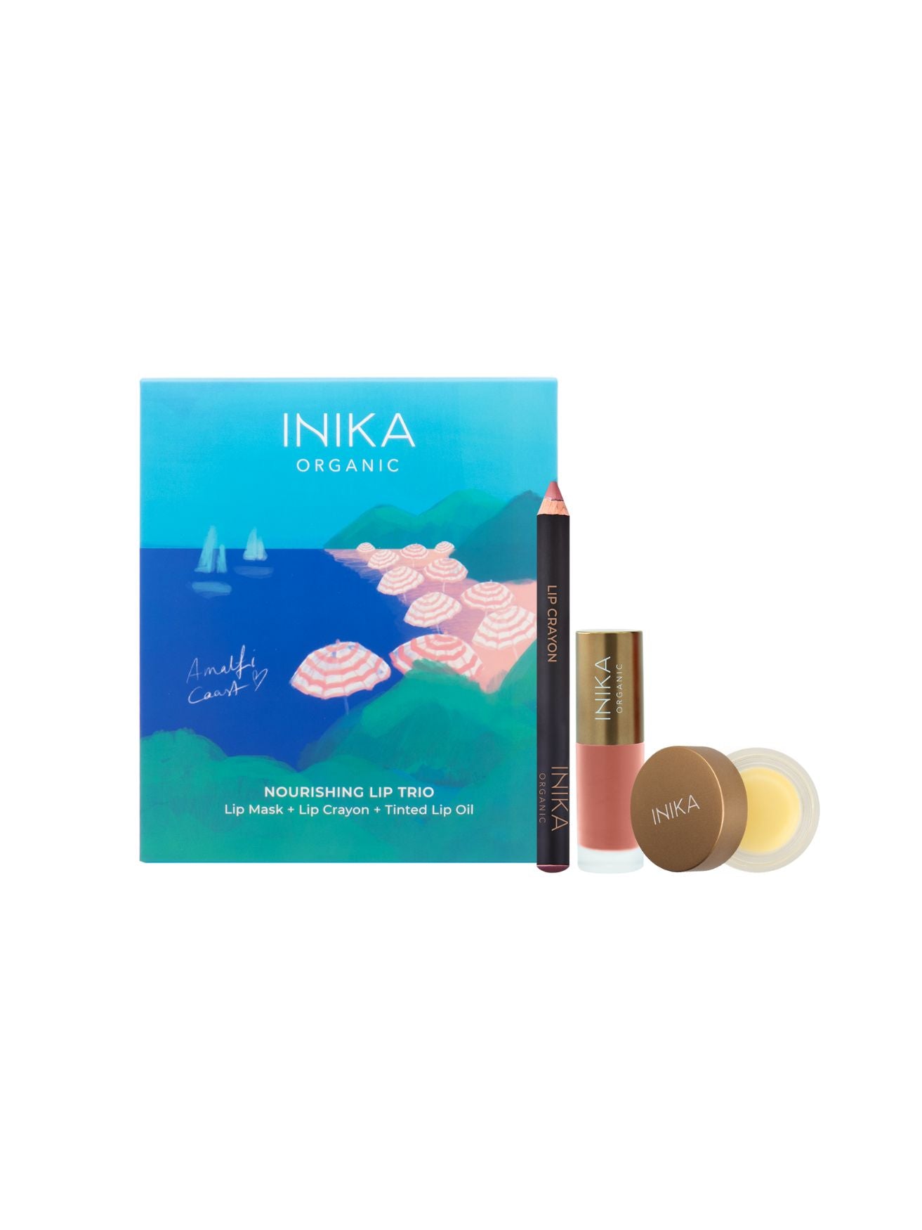 Nourishing Lip Care Trio, natural lip products, Inika Organic, Nourished