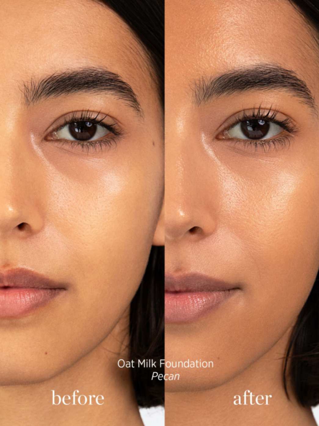 Oat Milk Liquid Foundation Pecan, dewy foundation, Ere Perez, Nourished