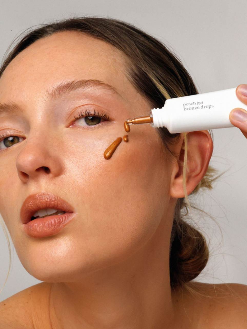 Peach Gel Bronze Drops, bronzer drops, highlighter, Ere Perez, Nourished