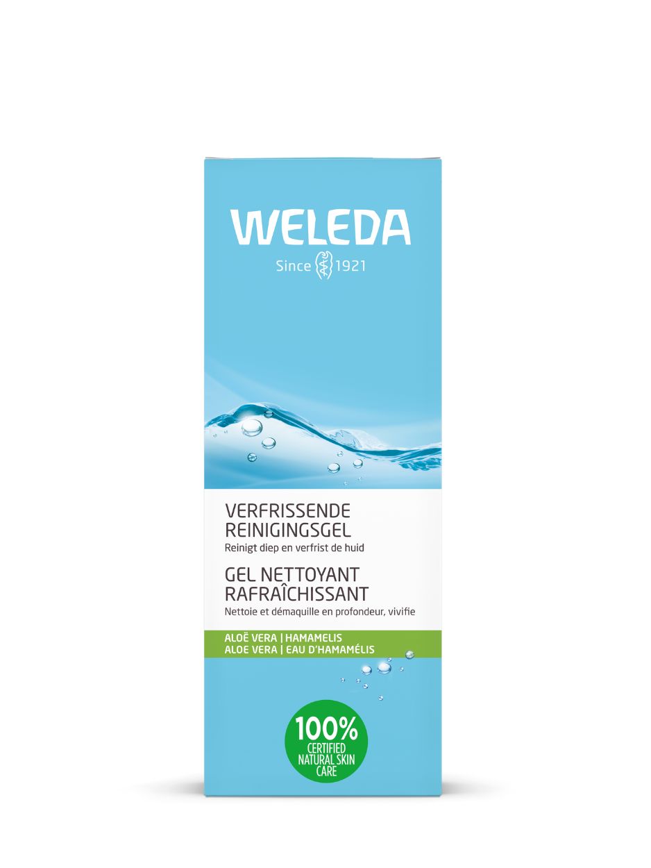 Refreshing Cleansing Gel, gel cleanser, cleanser, gel gezichtsreiniger, Weleda, natural skincare, natuurlijke huidverzorging, natuurlijke gezichtsreiniger, vegan, organic skincare, Nourished