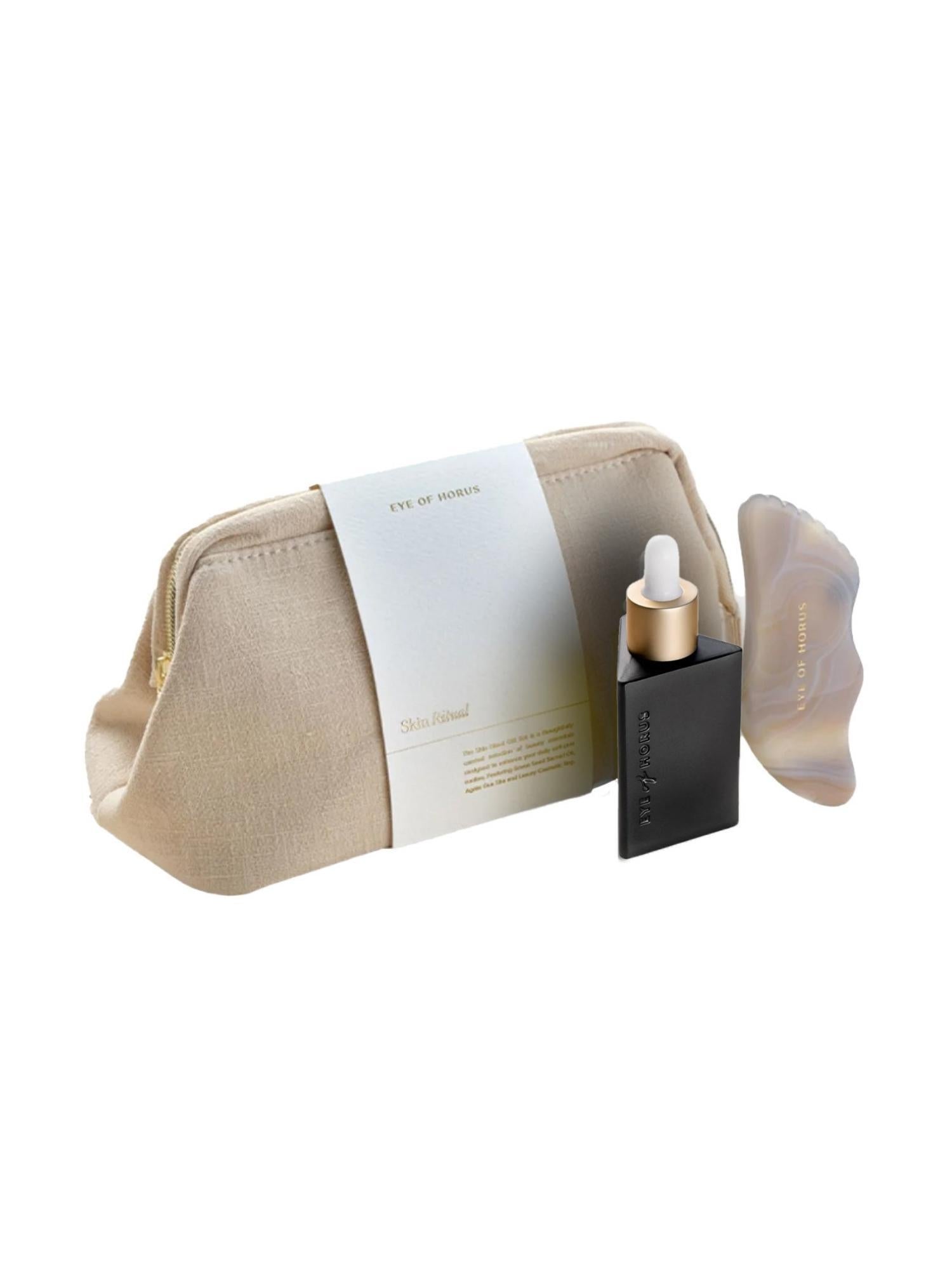 Skin Ritual Gift Set, Eye of Horus, serum, gua sha, natural skincare, Nourished