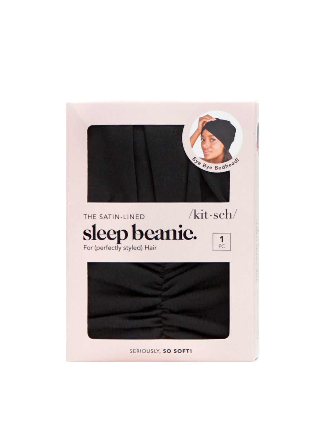 Satin sleep beanie, satin lined sleep beanie, satin bonnet, bonnet, prevent hair breakage, natural hair care, vegan, cruelty free, Kitsch, Nourished