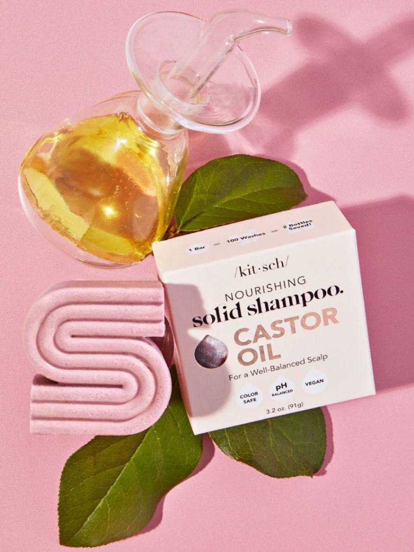 caster oil nourishing shampoo bar, caster oil shampoo, nourishing shampoo, shampoo bar, ph balanced, natural hair care, dry hair, damaged hair, vegan, cruelty free, Kitsch, Nourished