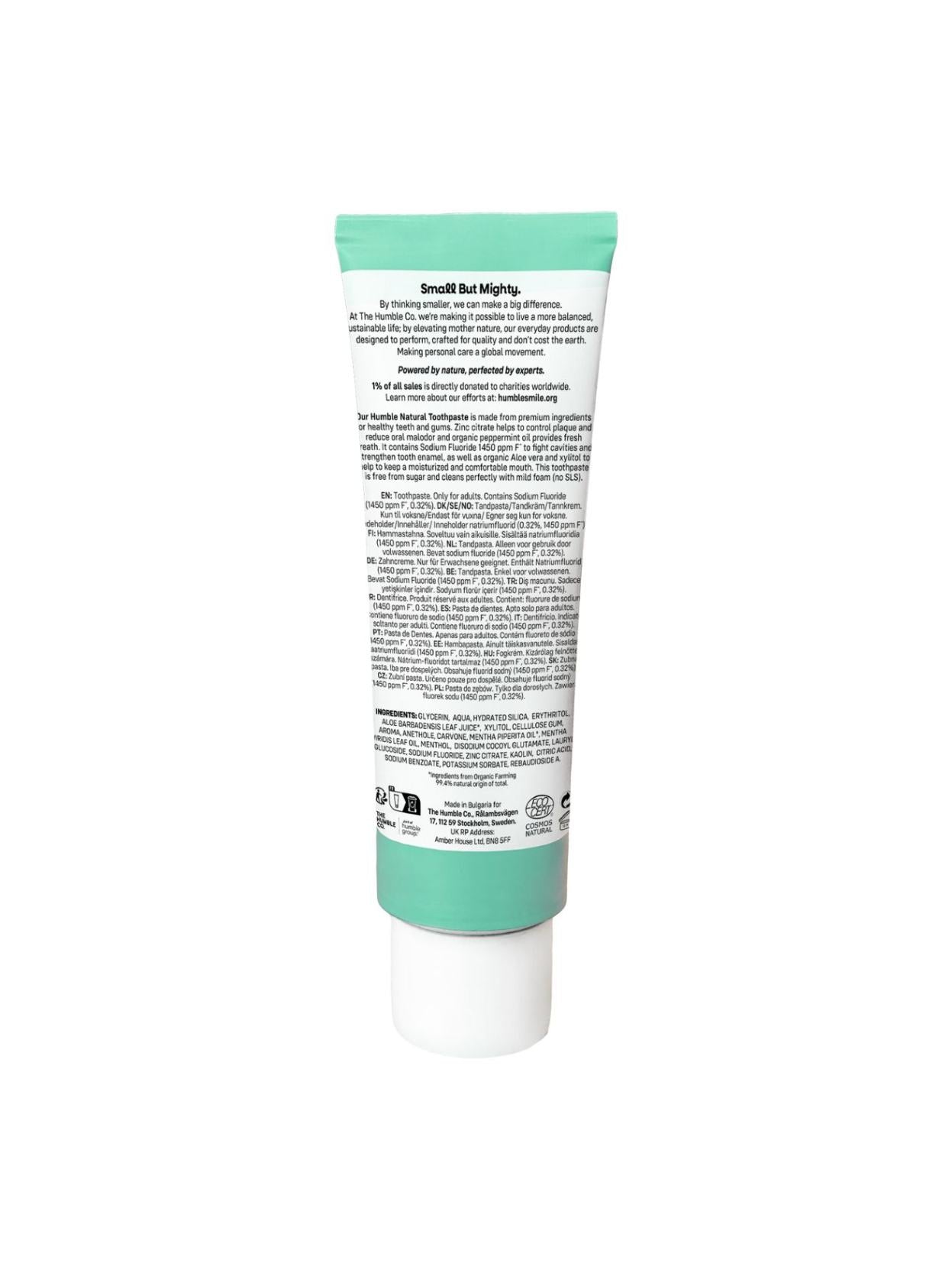 Natural Toothpaste Fresh Mint, The HumbleCo, Nourished