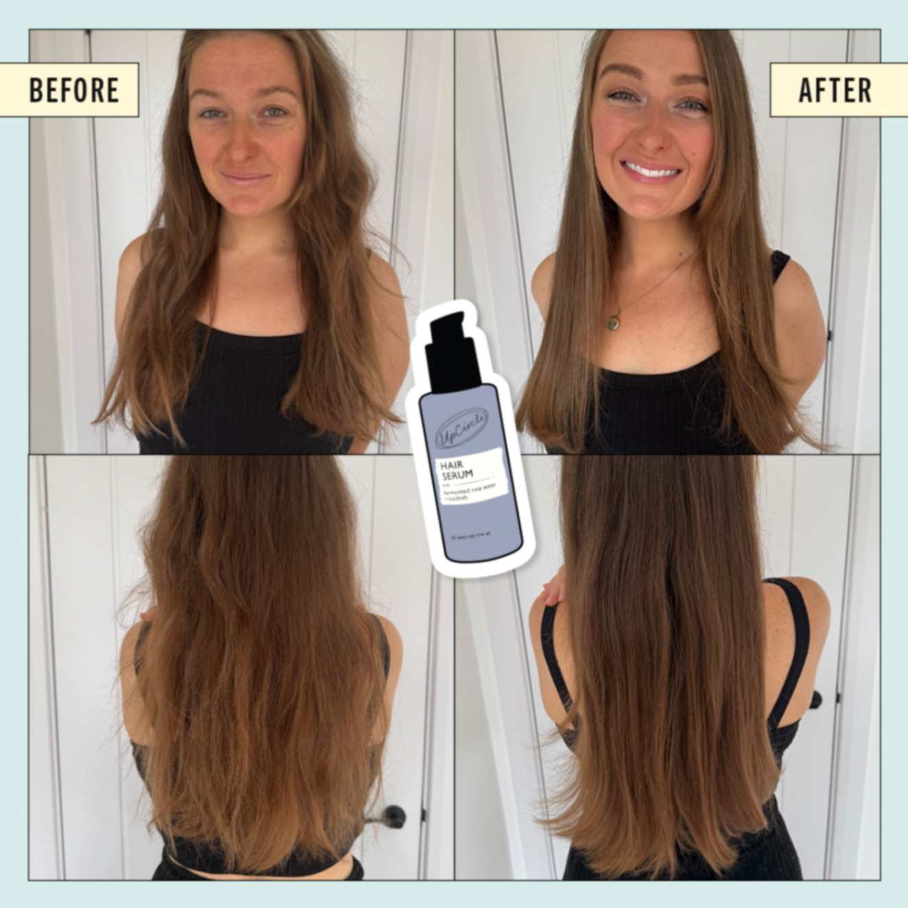 Hair Serum with Fermented Rice Water & Baobab, natuurlijk haar serum, UpCircle, Nourished