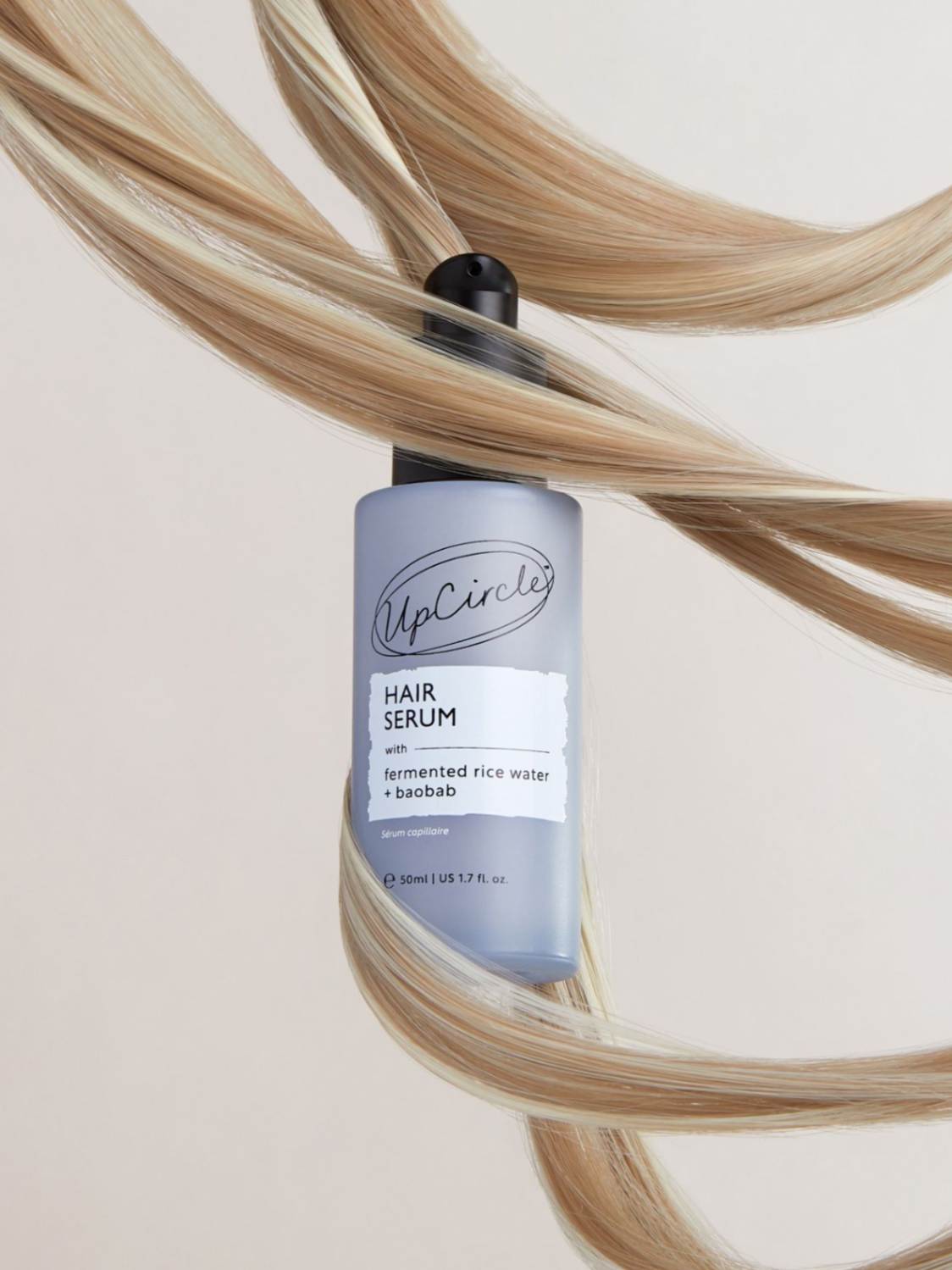 Hair Serum with Fermented Rice Water & Baobab, natuurlijk haar serum, UpCircle, Nourished
