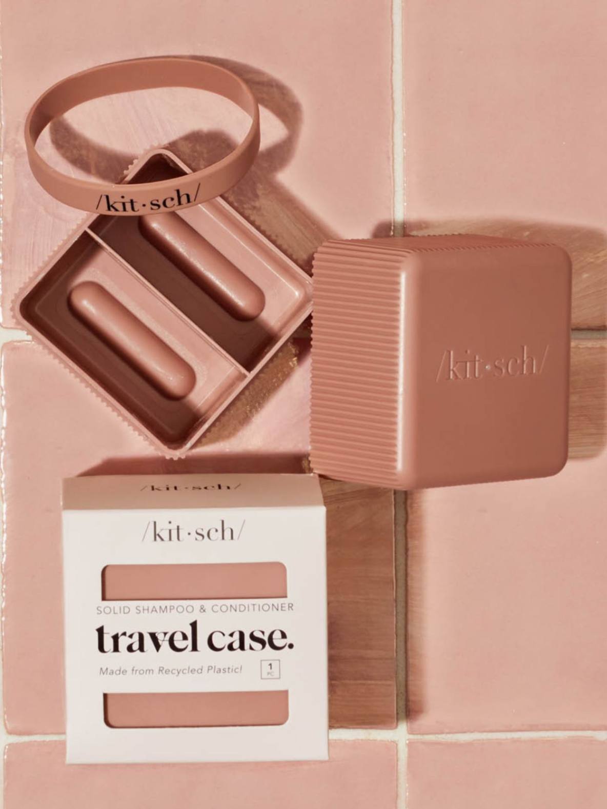 Bottle-Free Beauty Travel Case, solid bar case, Kitsch haircare, Nourished