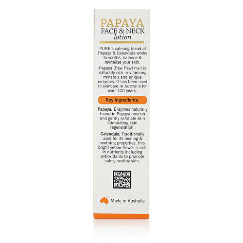 Pure Papaya Care. Moisturiser. Calendula. Papaya. Sensitive Skin. Gevoelige Huid. Natuurlijke huidverzorging. Natural skin care.