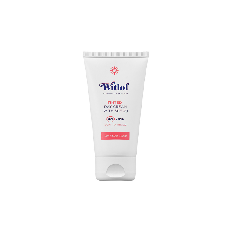natural tinted day cream | Witlof Skincare | Sunscreen | Day cream with SPF | Dagcreme met SPF30 | SPF 30 | Getinte dagcreme | Dagcreme met tint | Nourished