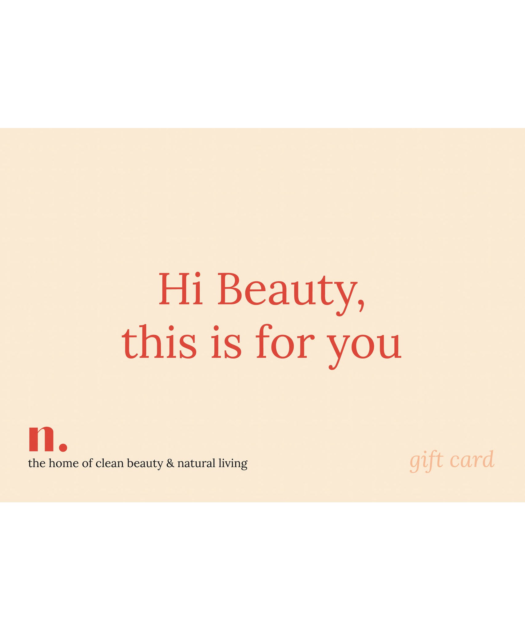 Gift card, cadeaukaart, cadeau bon, Nourished Nederland, groen cadeau, natural beauty, natuurlijke huidverzorgingsproducten